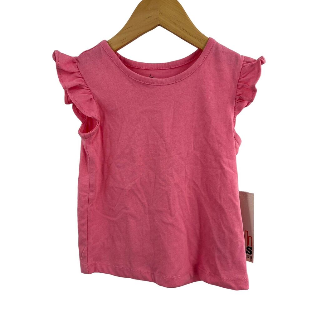 Kids‎ Headquarters Pink Flutter Sleeve Tee 3T New